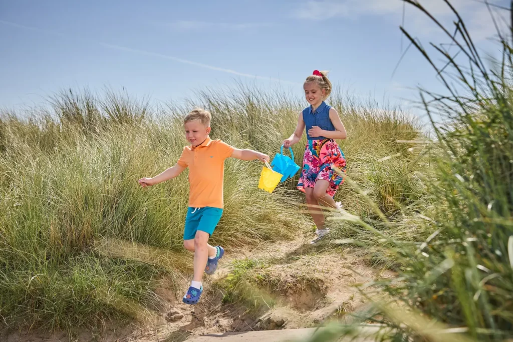 Kids in the dunes