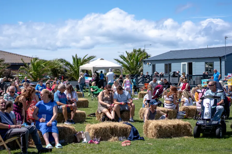 Party in the park event at Robin Hood with people enjoying their UK Family Holidays