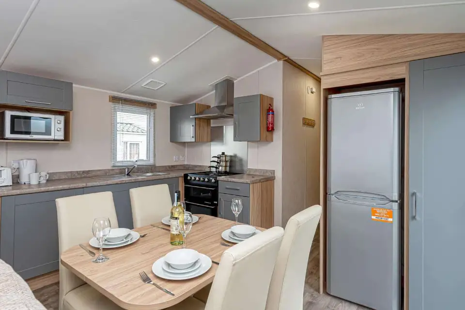 Inside Willerby Malton caravan holiday accommodation