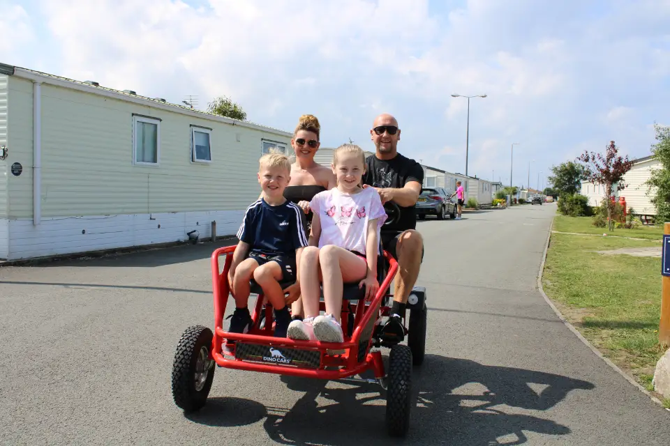Drone shot of Lyons Sunnysand Holiday Park in Barmouth offering caravan holidays