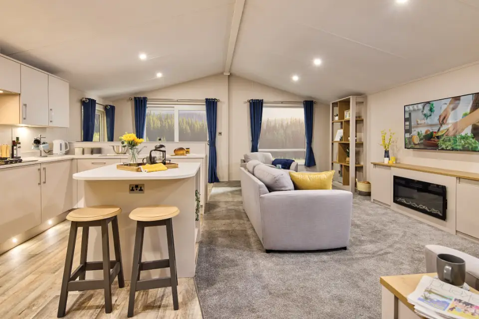 Drone shot of Lyons Sunnysand Holiday Park in Barmouth offering caravan holidays