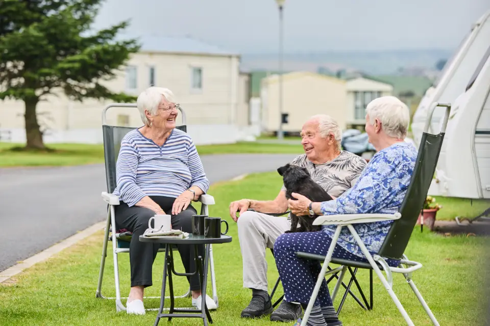 Family taking in the countryside settings at Eryl Hall