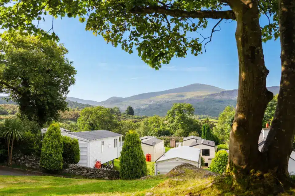 Holiday park in Llanberis with views of Snowdonia