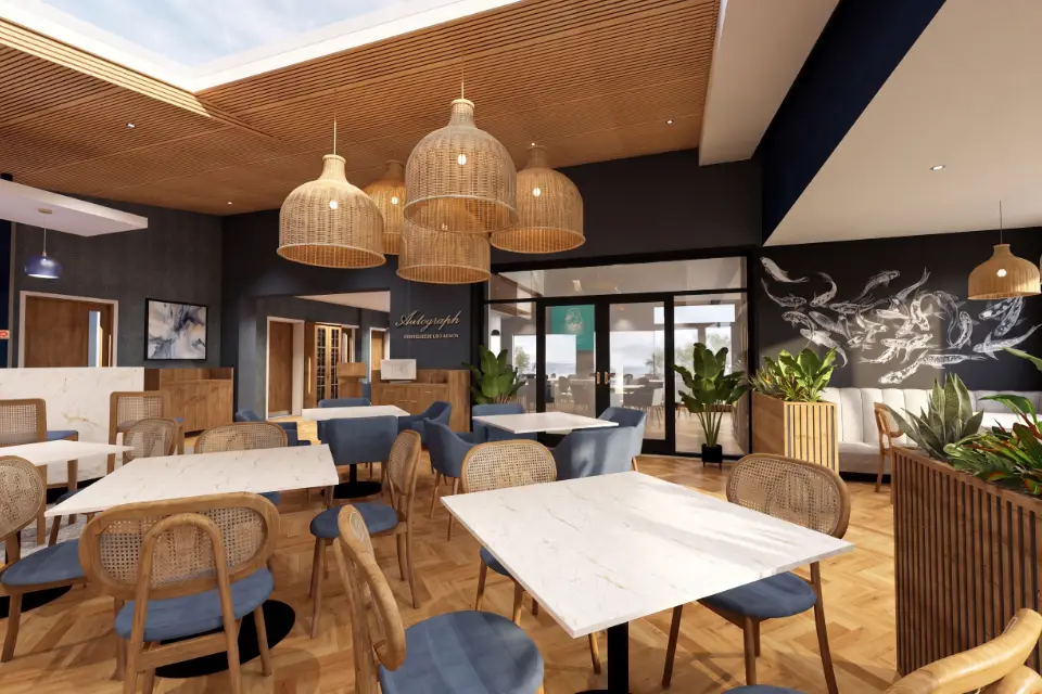 Autograph restaurant at lido beach holiday park