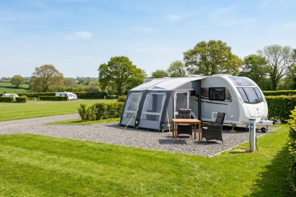 Plenty of space to relax with open hard standing pitches